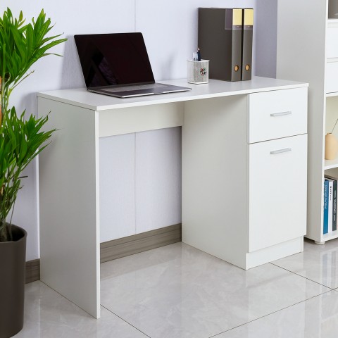 Bureau moderne peu encombrant avec porte tiroir 110x45x77cm Lythes Promotion