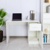 Bureau moderne peu encombrant avec porte tiroir 110x45x77cm Lythes Vente