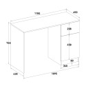 Bureau moderne peu encombrant avec porte tiroir 110x45x77cm Lythes Modèle