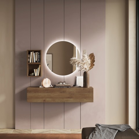 Meuble d'entrée suspendu design en bois avec porte Infinity 57 Promotion