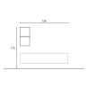Meuble d'entrée suspendu anthracite design minimaliste avec porte Infinity 59 Vente