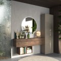 Meuble d'entrée moderne suspendu en bois avec porte de placard Infinity 62 Promotion