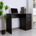 Bureau moderne noir peu encombrant porte et tiroir Lythes Dark Promotion