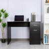 Bureau moderne noir peu encombrant porte et tiroir Lythes Dark Vente