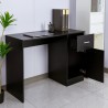 Bureau moderne noir peu encombrant porte et tiroir Lythes Dark Offre