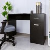 Bureau moderne noir peu encombrant porte et tiroir Lythes Dark Remises