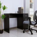 Bureau moderne noir peu encombrant porte et tiroir Lythes Dark Réductions