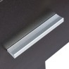 Bureau moderne noir peu encombrant porte et tiroir Lythes Dark Catalogue