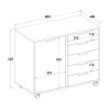 Commode de bureau mobile avec roulettes pour documents Harris Prix