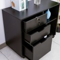 Meuble de bureau pour documents avec roulettes et serrure Twatt Caractéristiques