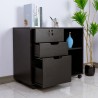 Meuble de bureau pour documents avec roulettes et serrure Twatt Dimensions