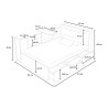 Lit 1 place et demi 120x190 avec coffre de rangement Stellan Choix