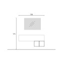 Meuble d'entrée moderne suspendu vide-poches en bois Infinity 55 Remises