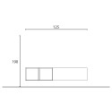 Meuble d'entrée suspendu design moderne gris blanc brillant Infinity 56 Réductions