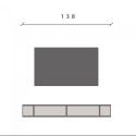 Meuble d'entrée tablette TV suspendue design moderne en bois Infinity 50 Vente