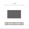Meuble d'entrée tablette TV suspendue design moderne en bois Infinity 50 Vente