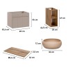 Meuble de salle de bain suspendu beige tiroirs tourterelle Coast 80N Choix