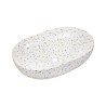 Meuble de salle de bain suspendu 80x46 lavabo d'appui rose et blanc Lili 80 Réductions