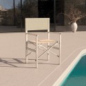 4 chaises de plage pliables portables textilène aluminium Regista Gold 