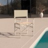 4 chaises de plage pliables portables textilène aluminium Regista Gold 