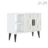 Meuble chaussures blanc moderne d'entrée de salon 90x35x70cm Arizona Promotion