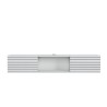 Meuble TV suspendu style minimaliste moderne en bois blanc noir Elano 