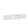 Meuble TV suspendu style minimaliste moderne en bois blanc noir Elano 