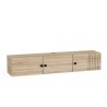 Meuble TV suspendu en bois blanc design moderne 150x32x28cm Leo Réductions