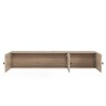 Meuble TV suspendu en bois blanc design moderne 150x32x28cm Leo Caractéristiques