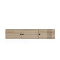 Meuble TV suspendu en bois blanc design moderne 150x32x28cm Leo Choix
