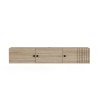 Meuble TV suspendu en bois blanc design moderne 150x32x28cm Leo Choix