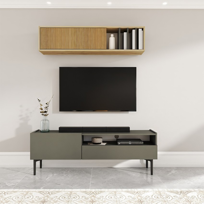 Meuble TV salon minimaliste moderne noir 2 portes 153x35x50cm Leroy Promotion Meuble TV salon minimaliste moderne noir 2 portes 153x35x50cm Leroy Promotion