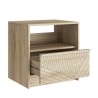 Table de chevet en bois chambre à coucher avec tiroir coulissant Odi 