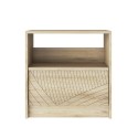 Table de chevet en bois chambre à coucher avec tiroir coulissant Odi 