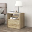 Table de chevet en bois chambre à coucher avec tiroir coulissant Odi Réductions