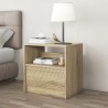 Table de chevet en bois chambre à coucher avec tiroir coulissant Odi Réductions