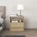 Table de chevet en bois chambre à coucher avec tiroir coulissant Odi 