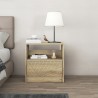 Table de chevet en bois chambre à coucher avec tiroir coulissant Odi 