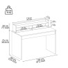 Bureau design moderne en bois noir avec bibliothèque 120cm Heaton Dimensions