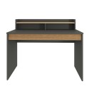 Bureau design moderne en bois noir avec bibliothèque 120cm Heaton Offre