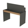 Bureau design moderne en bois noir avec bibliothèque 120cm Heaton Remises
