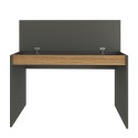 Bureau design moderne en bois noir avec bibliothèque 120cm Heaton Réductions