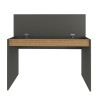 Bureau design moderne en bois noir avec bibliothèque 120cm Heaton Réductions