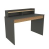 Bureau design moderne en bois noir avec bibliothèque 120cm Heaton Vente