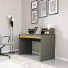 Bureau design moderne en bois noir avec bibliothèque 120cm Heaton Caractéristiques