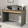 Bureau design moderne en bois noir avec bibliothèque 120cm Heaton Choix