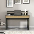 Bureau design moderne en bois noir avec bibliothèque 120cm Heaton Promotion