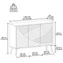 Buffet salon cuisine 120 cm design 3 portes pieds dorés Luke Choix