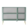 Buffet salon cuisine 120 cm design 3 portes pieds dorés Luke Remises