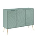 Buffet salon cuisine 120 cm design 3 portes pieds dorés Luke Vente